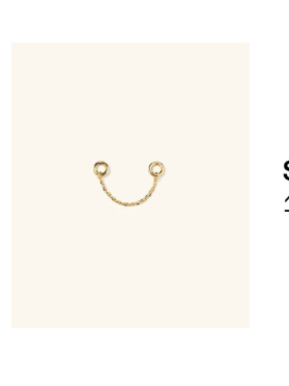 Mejuri - 14K gold - Single Stud Chain Connector